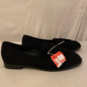 Calico Kiki black tassel loafers size 7 NWT